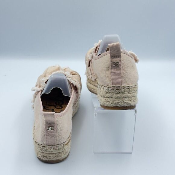 Sam Edelman Cabrera Canvas Platform Espadrille Knotted Bow Pink Womens 6.5 Shoe - Picture 2 of 12
